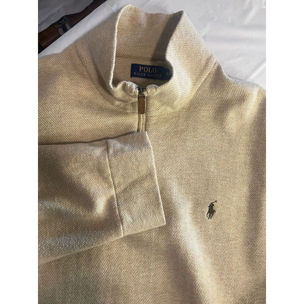 Men's Ralph Lauren‎ 1/4 Zip Luxury Herringbone Golf Pullover-Size XXL-Very Nice